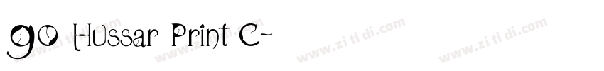 90 Hussar Print C字体转换